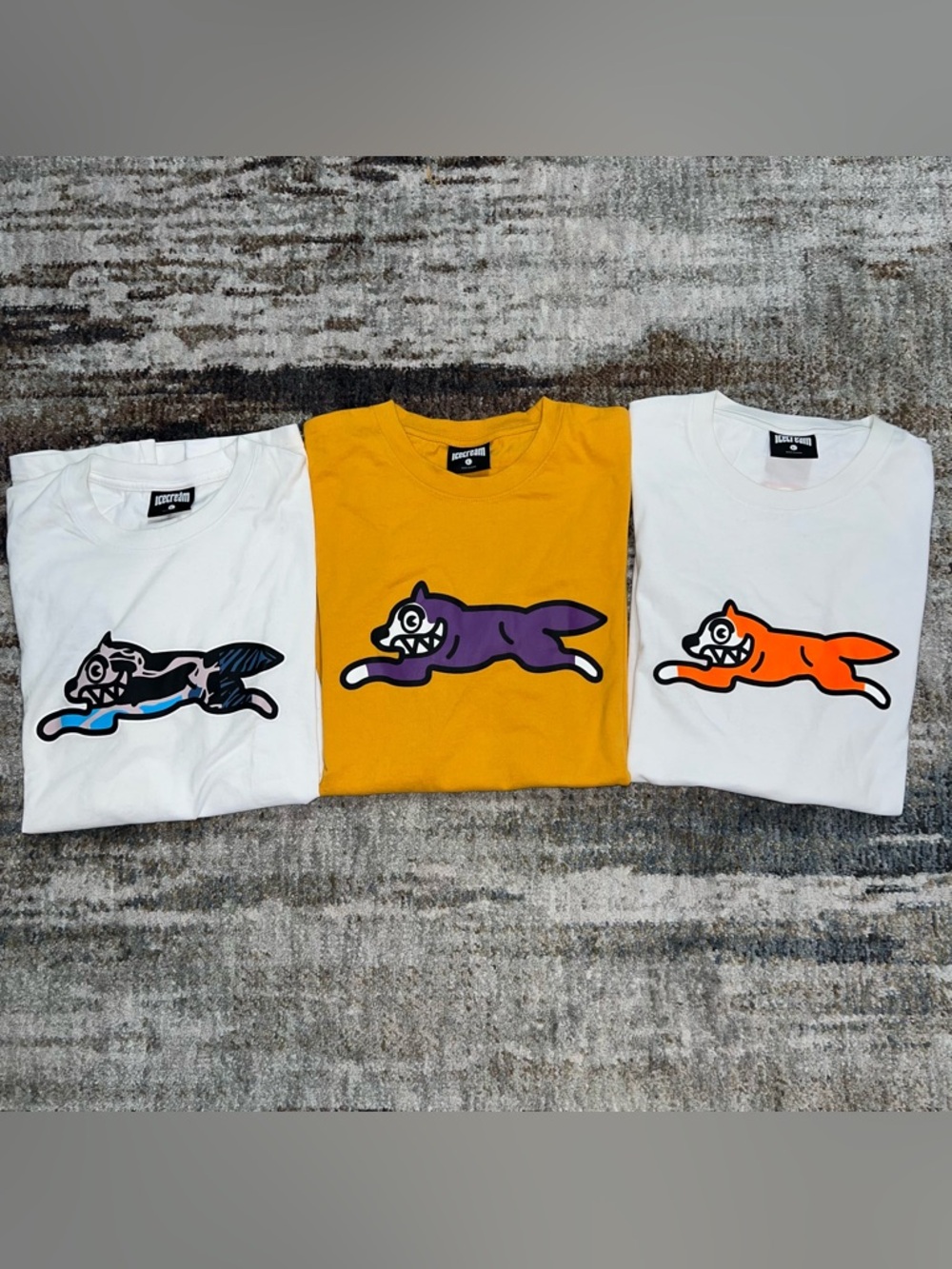 Billionaire Boys ICECREAM Running Dog Graphic T-Shirt Lot Bundle